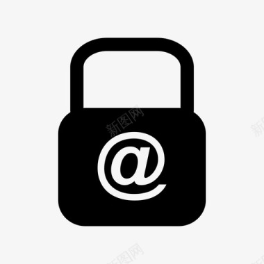 电子邮件电子邮件挂锁钥匙保护图标图标