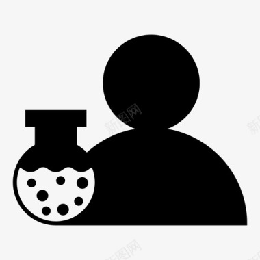 化学家佛罗伦萨烧瓶实验室技术人员图标图标