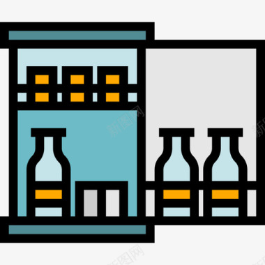 楼梯的标志迷你吧酒店和水疗中心3线性颜色图标图标