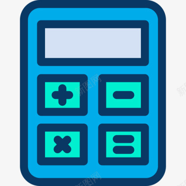 客户档案图标计算器购物117线性颜色图标图标