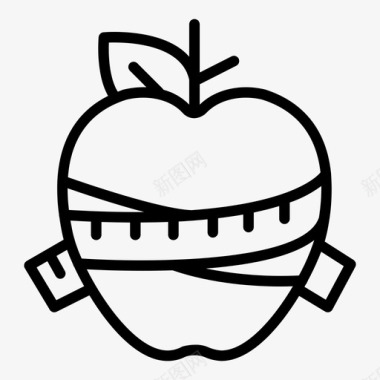 减肥饮食苹果食物图标图标