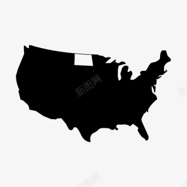 50券北达科他州美国国家图标图标