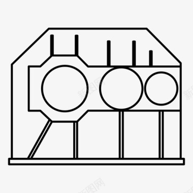 变速箱发动机减速器图标图标