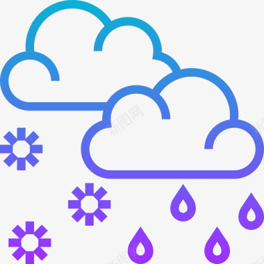 制造业冬季冬季156号天气梯度图标图标