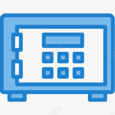 保险箱银行40蓝色图标图标