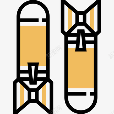 导弹矢量图导弹军用16黄影图标图标