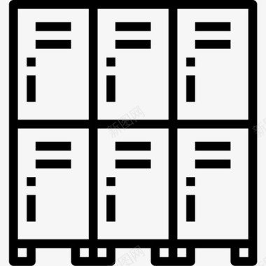 储物柜储物柜87号办公室直线型图标图标