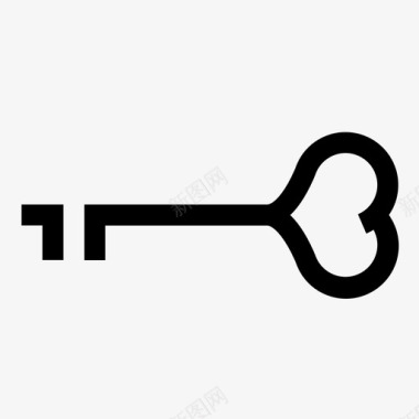 钥匙锁情人节心形情人节钥匙图标图标