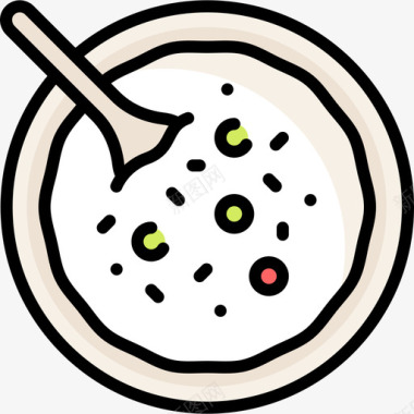 粥中餐9原色图标图标