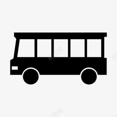 公共环境标识公共汽车汽车交通图标图标