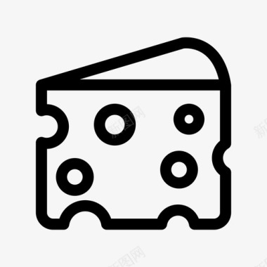 奶酪块状乳制品图标图标