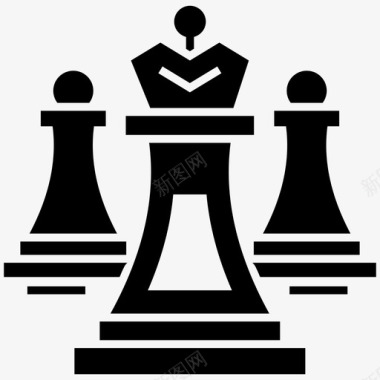 棋盘方格象棋棋子棋盘游戏计划图标图标