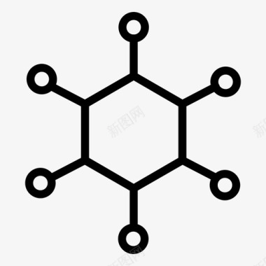 单元六边形单元网络图标图标