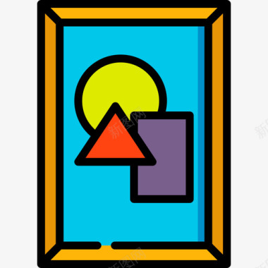 icon图片绘画博物馆31线性颜色图标图标