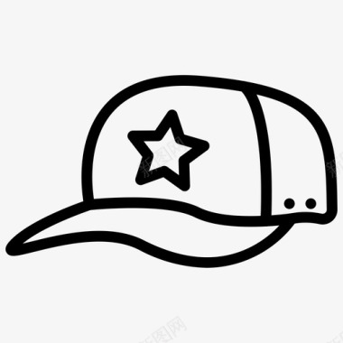 中老年棒球帽帽子配件棒球帽图标图标