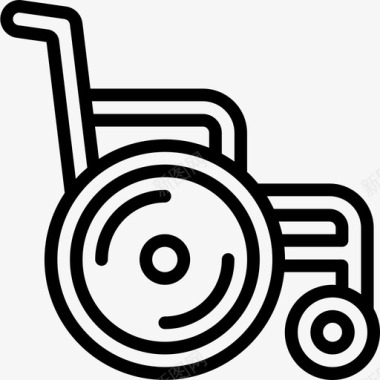 医疗设备轮椅医疗设备线性图标图标