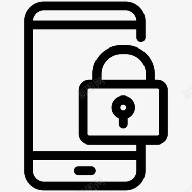 智能锁锁手机锁屏安全图标图标