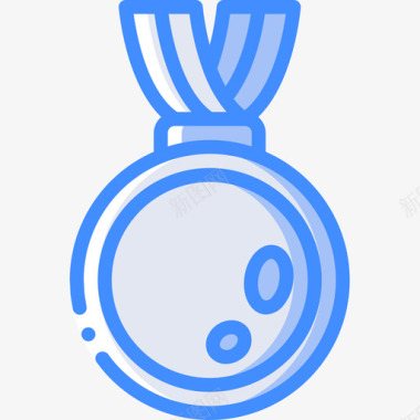 奖牌体育运动5蓝色图标图标