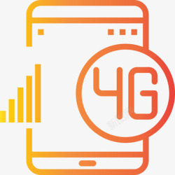 4G的创新终端和应用4g平板应用2渐变图标高清图片