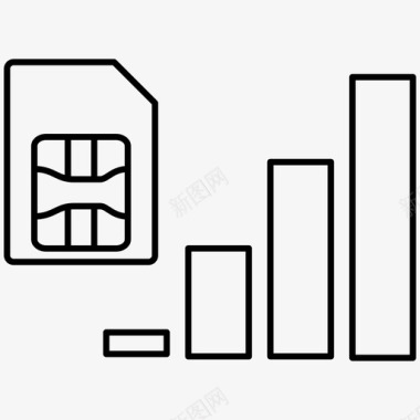 人的基本轮廓gsm网络gsm信号sim卡图标图标