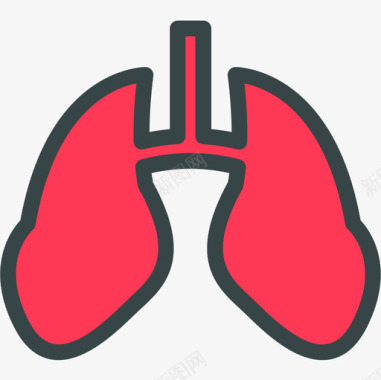 烟草肺烟草2线性颜色图标图标