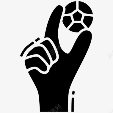 手举足球足球标志足球比赛手持足球图标图标