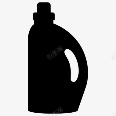 一次性瓶液体容器塑料罐图标图标