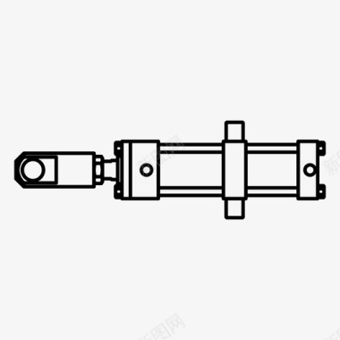 拉链条tc气缸液压气动图标图标