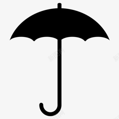 雨伞伞阳伞防护图标图标