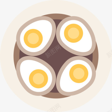 黄豆蛋中餐10个平的图标图标