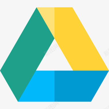 存储GoogleDrive云存储徽标扁平图标图标