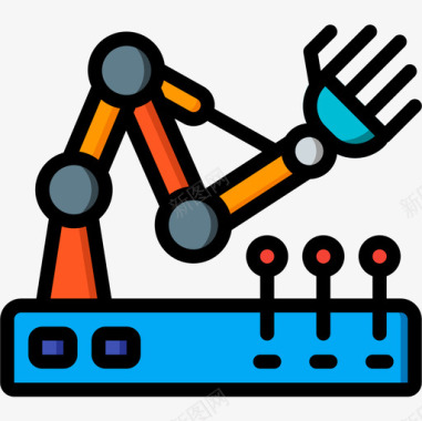 矢量坐标标识机器人学机器人学29线性颜色图标图标