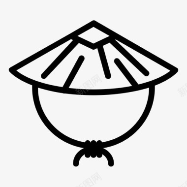 竹帽农历新年农历图标图标