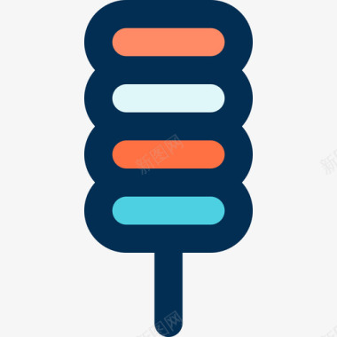 冰棒冰棒甜点3线性颜色图标图标