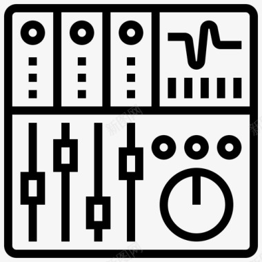 正方形板混音板音频控制台图标图标