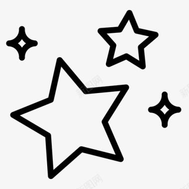 黄色星星图案星星眨眼新星星图标图标