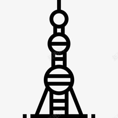 东方明珠装饰画东方明珠塔中国符号3直系图标图标
