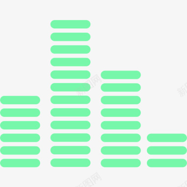 音效条庆祝11线形绿色图标图标