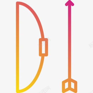 弓箭武器4渐变图标图标