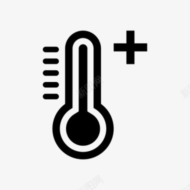 炎热的天气炎热高温图标图标