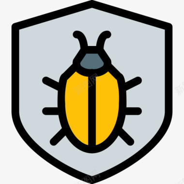 寻找bugBug安全55线性颜色图标图标