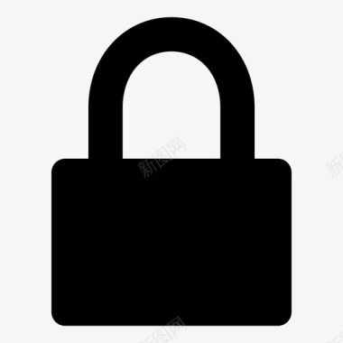书签锁挂锁密码图标图标