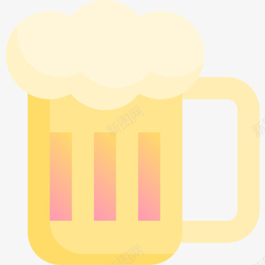 啤酒烧烤13黄色图标图标