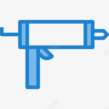 施工工具堵缝枪施工工具4蓝色图标图标