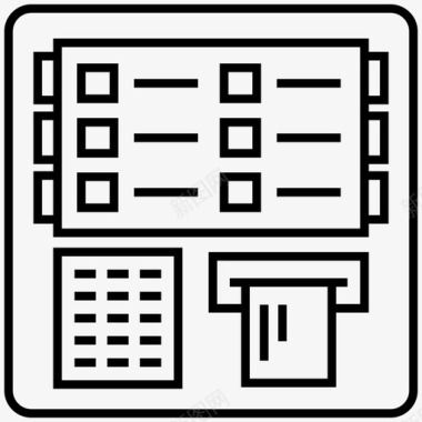 矢量的收银机收银机信用卡支付服务信用卡支付图标图标