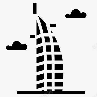 迪拜酒店阿联酋美国图标图标
