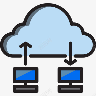 云计算价格表云计算云11线性颜色图标图标