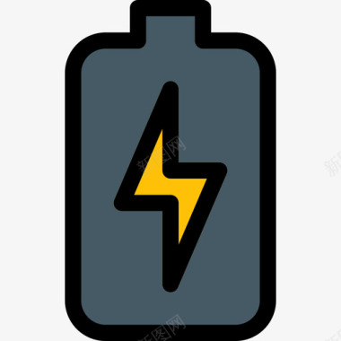 移动电池移动式10线性颜色图标图标