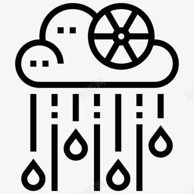 声波线矢量素材核雨预报污染图标图标