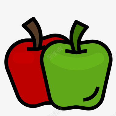 自然苹果色2图标图标